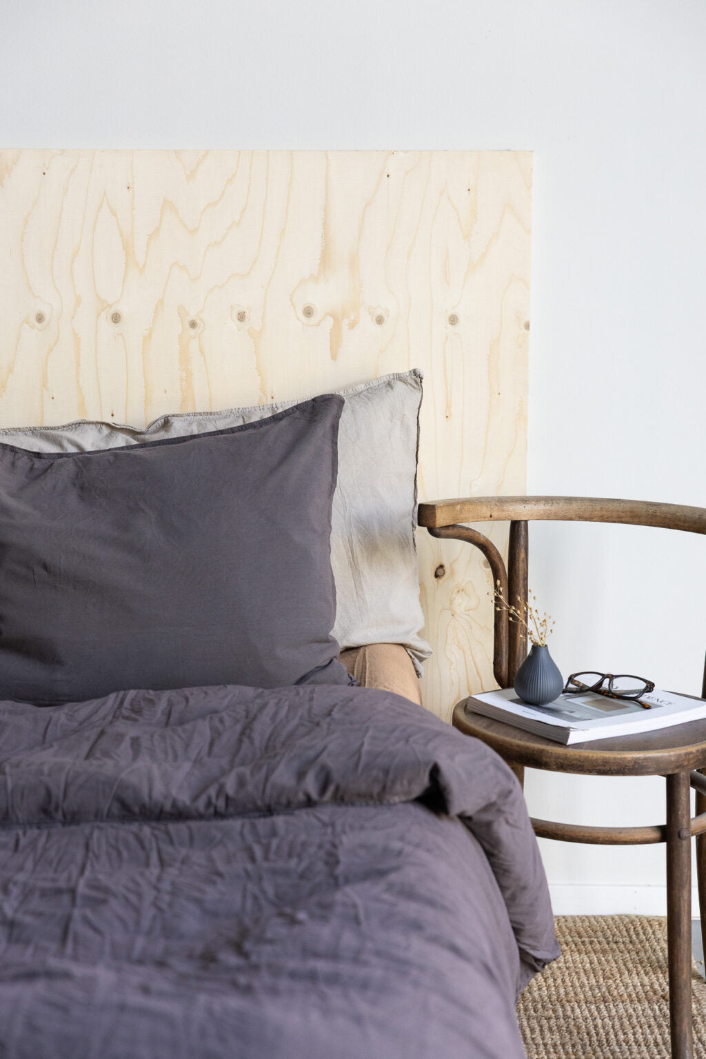 Storefactory Smaland Bettwäsche Organic Crinkle 135 x 200 anthrazit