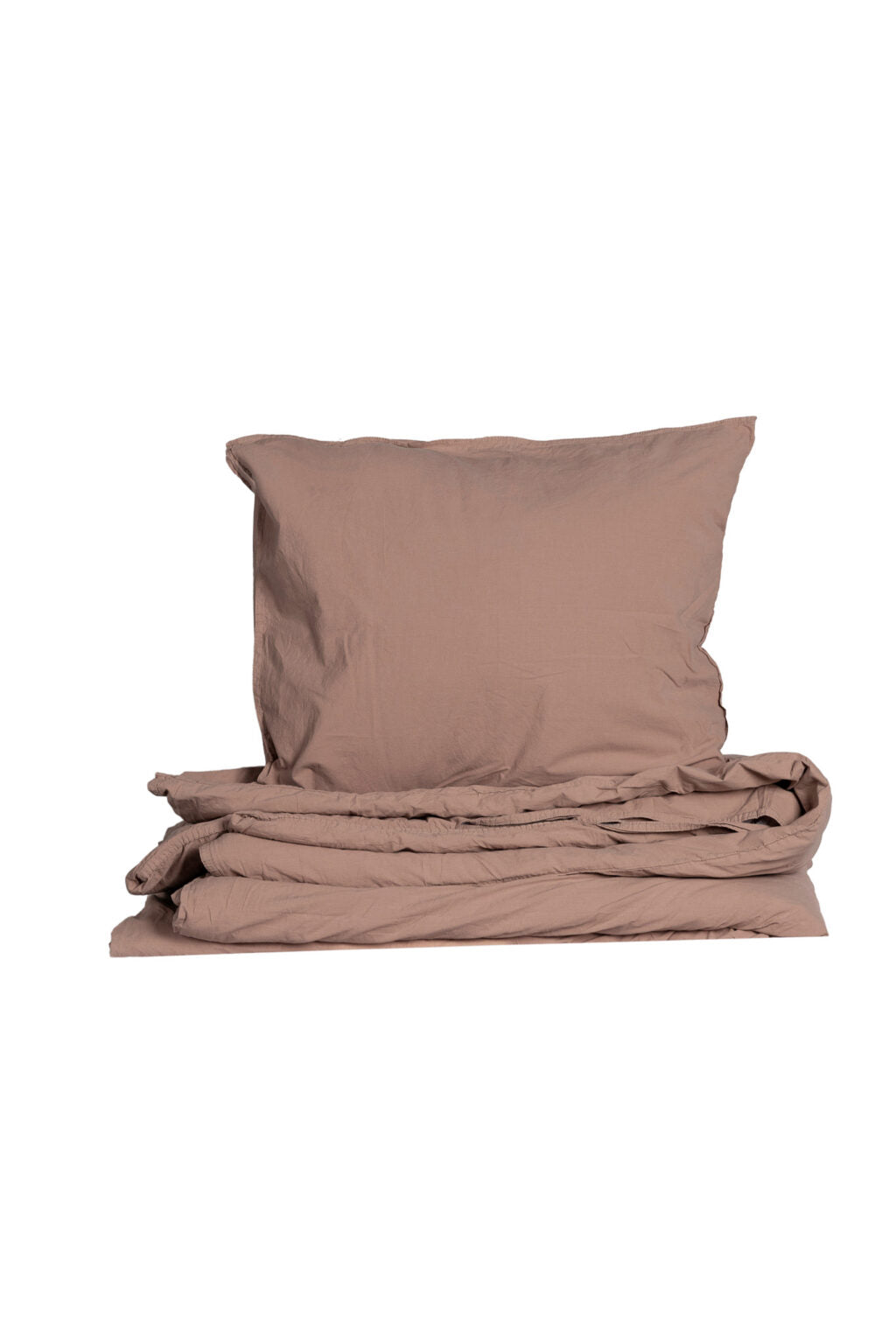 Storefactory Smaland Bettwäsche 135 x 200 Organic Crinkle Mauve Taupe