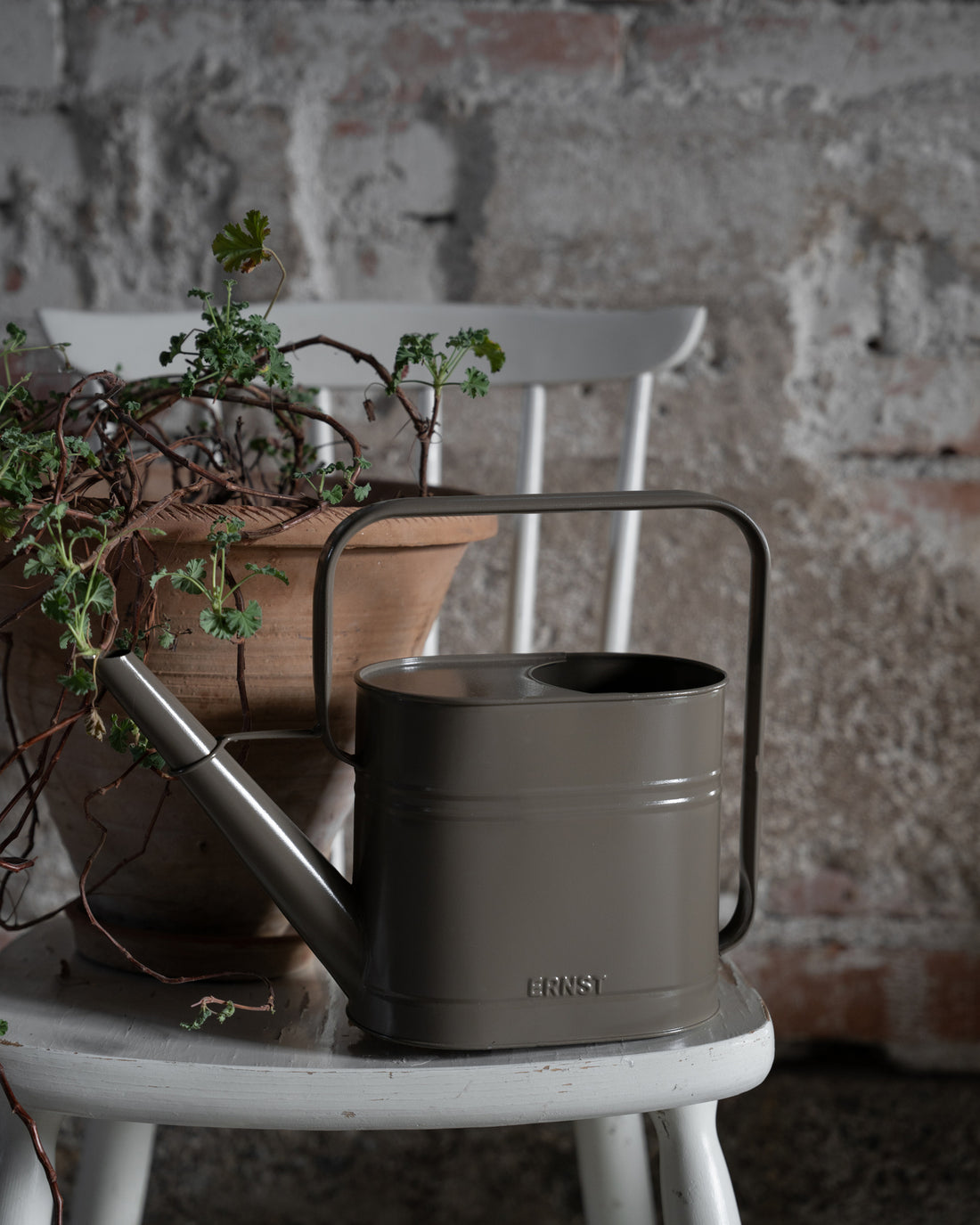 Ernst Gießkanne Grau Metall 38cm klein