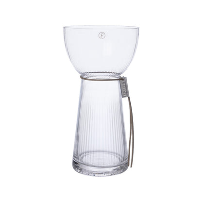 Ernst Vase Hyazinthen Glas geriffelt 19 cm