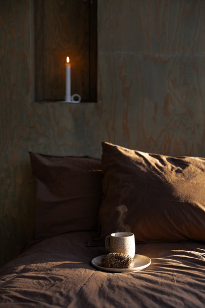 Storefactory Smaland Bettwäsche 135x200 / 80x80 braun Espresso