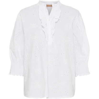 Marta du Chateau Bluse Stickerei Linda Weiß S/M