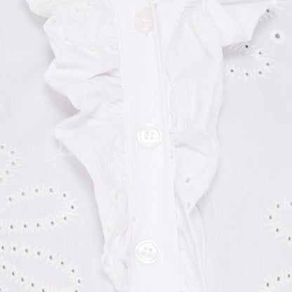 Marta du Chateau Bluse Stickerei Linda Weiß S/M