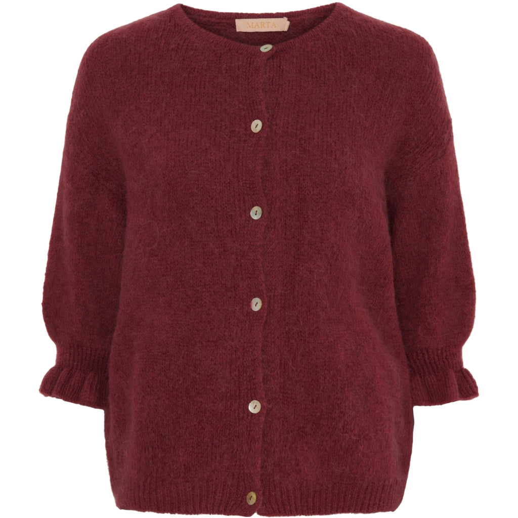 Marta du Chateau Strickjacke L/XL Bordeaux Weinrot