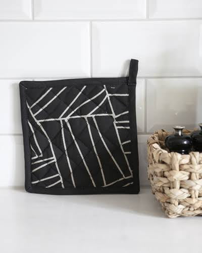 Storefactory Topflappen schwarz grau 20 x 20 cm