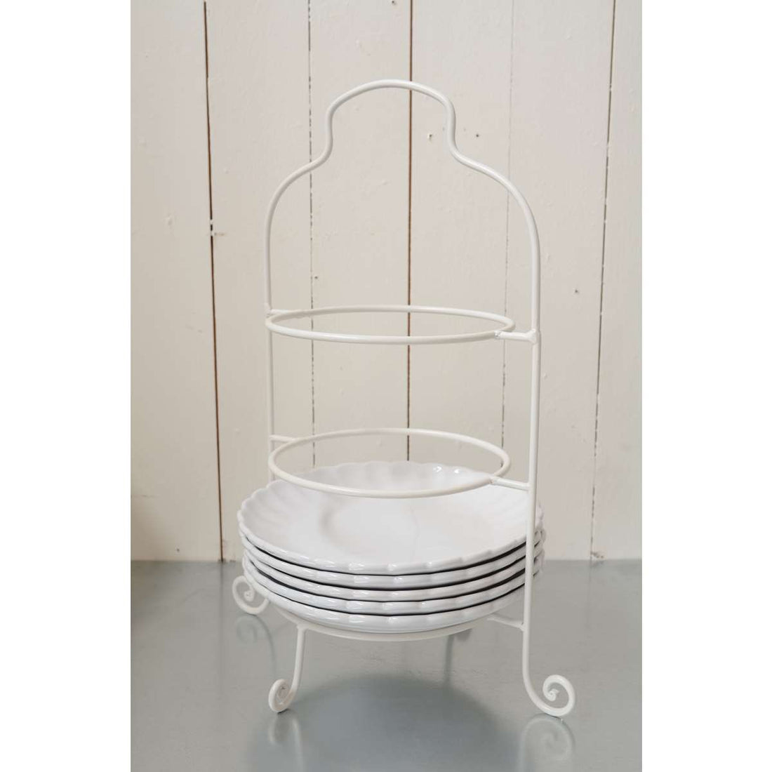 IB Laursen Tellerhalter Ablage Etagere Metall Weiß 54 cm