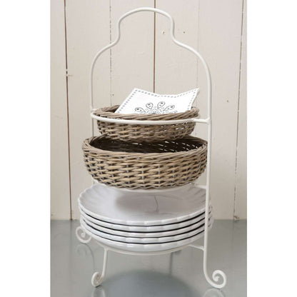 IB Laursen Tellerhalter Ablage Etagere Metall Weiß 54 cm