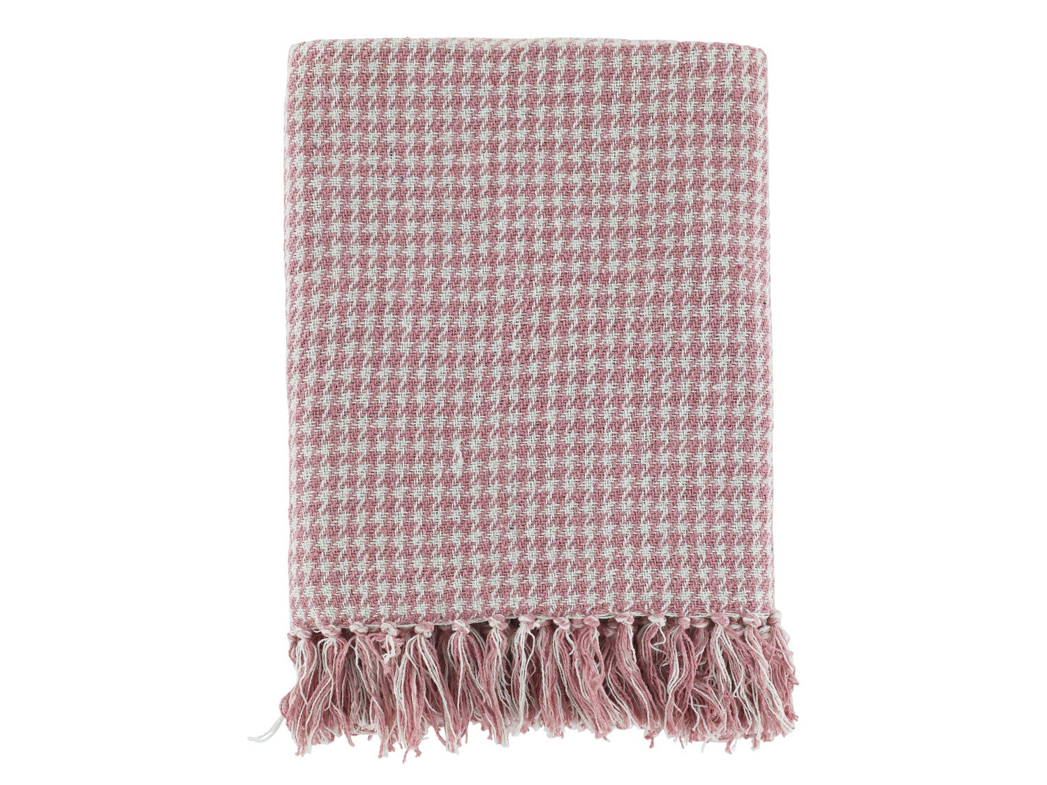 Chic Antique Plaid Decke Webdecke Himbeere Rosa Karo