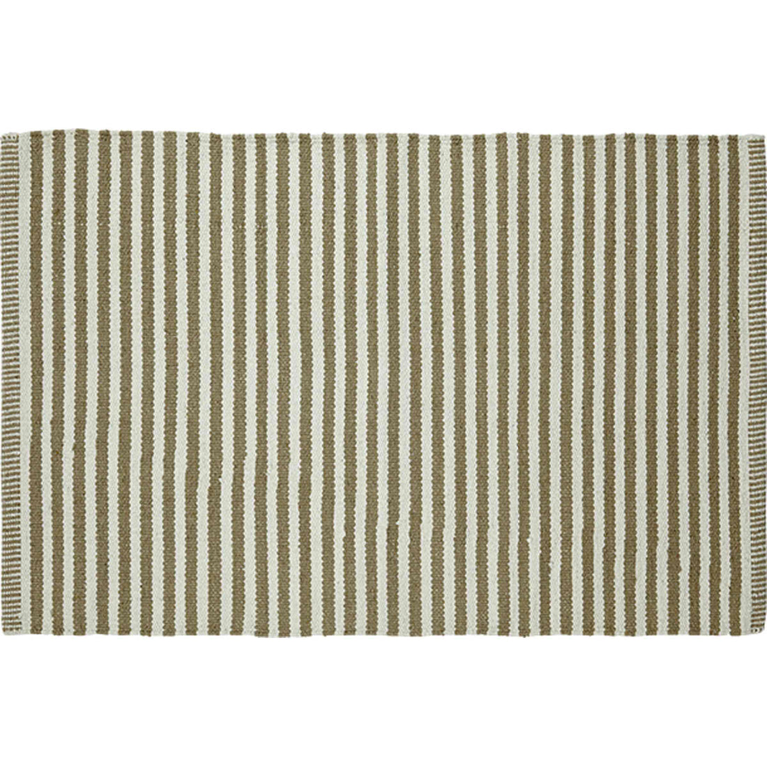 Liv Interior Teppich Paris 200 x 300 cm Streifen beige natur Baumwolle