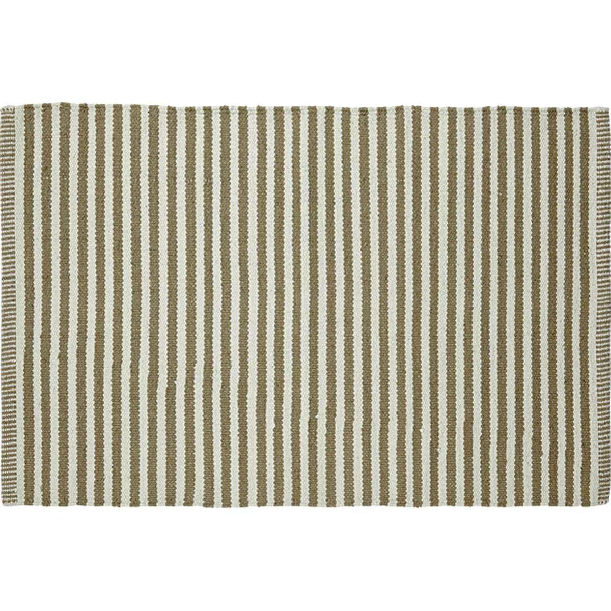 Liv Interior Teppich Paris 200 x 300 cm Streifen beige natur Baumwolle