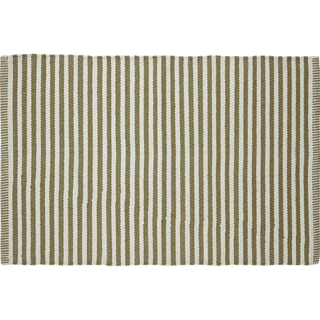 Liv Interior Teppich Paris 200 x 300 cm Streifen beige natur Baumwolle