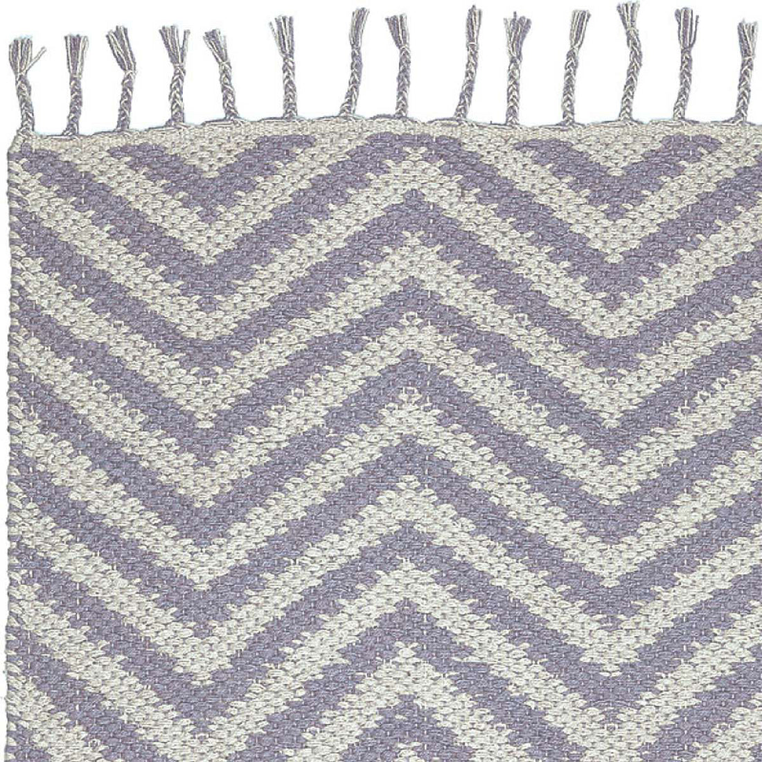 Liv Interior Teppich Viva 70 x 200 cm Lila Lavender Natural Baumwolle