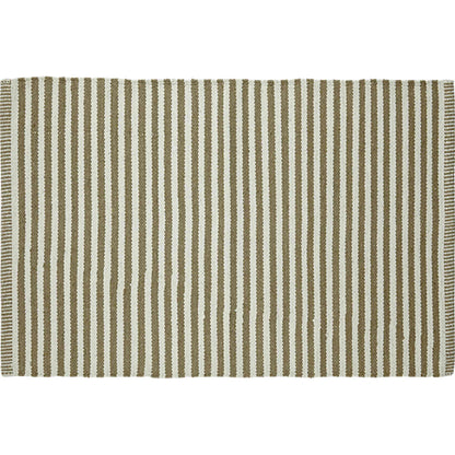 Liv Interior Teppich Paris 70 x 140 cm Streifen Sand Beige Baumwolle