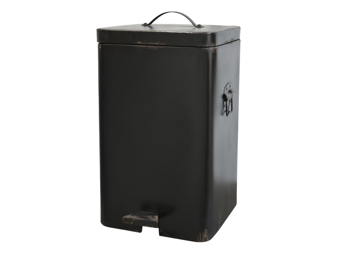 Chic Antique Factory Mülleimer Treteimer 50 cm Schwarz Black