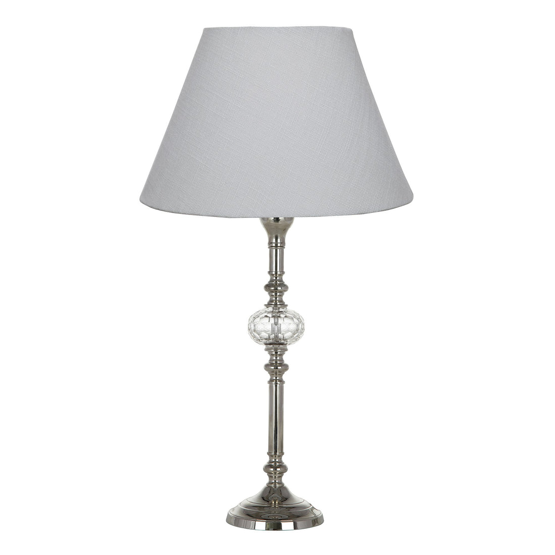 Lene Bjerre Tischlampe Leona Silber 39 cm Glas Metall