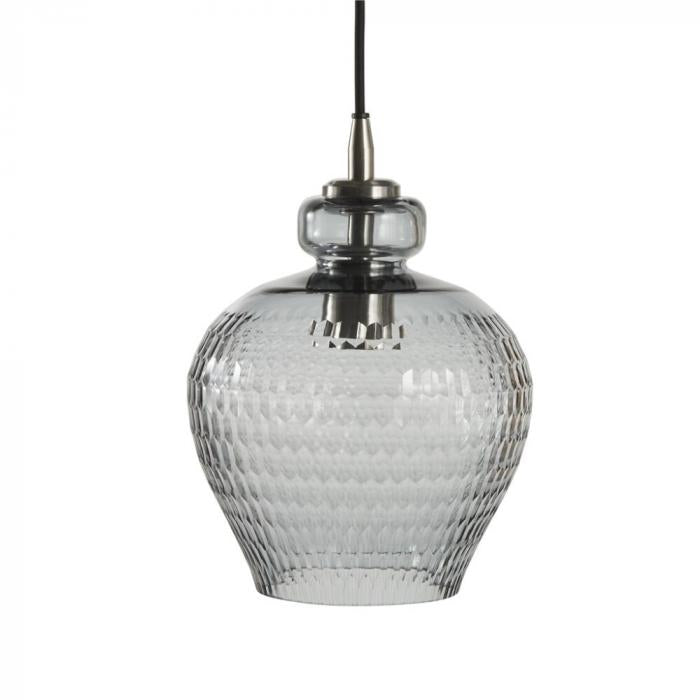 Lene Bjerre Macia Hängelampe Glas Grau Silber 28 cm