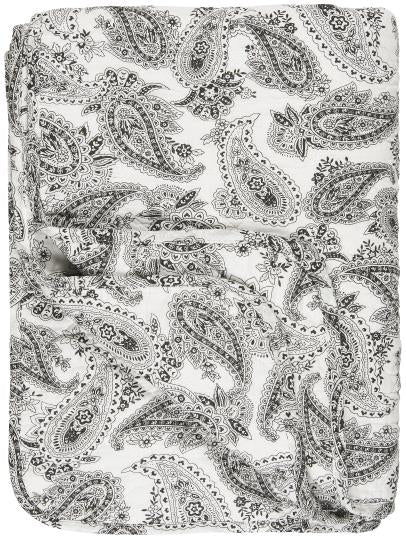 IB Laursen Quilt Plaid Baumwolle 130 x 180 Ornament schwarz weiß