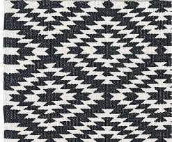 Liv Interior Teppich Apache 140 x 200 cm schwarz weiß Baumwolle