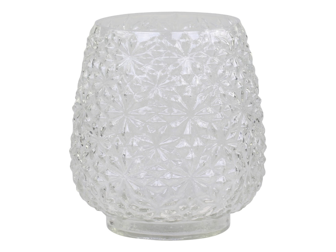 Chic Antique Vase Windlicht Glas Klar Schliff