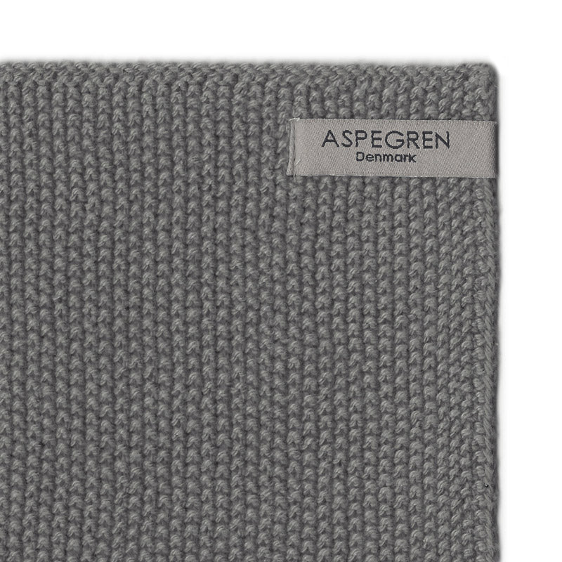 Aspegren Abwaschtuch Spültuch Strick Design 2er Set solid gray grau