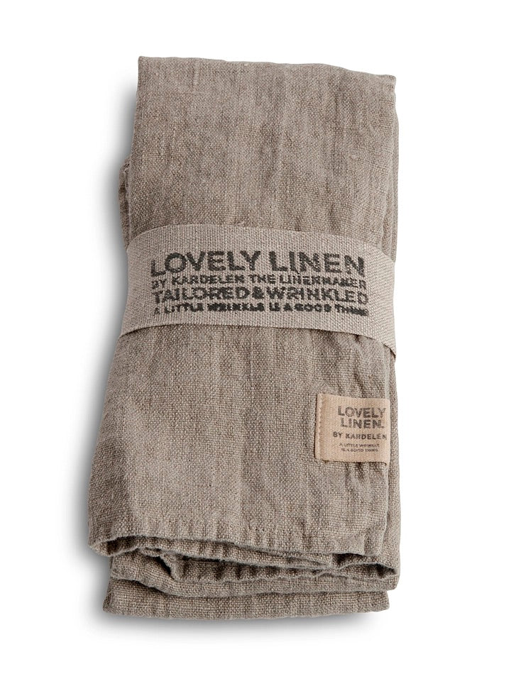 Lovely Linen Serviette Napkin 45 x 45 cm Natural Beige Leinenserviette