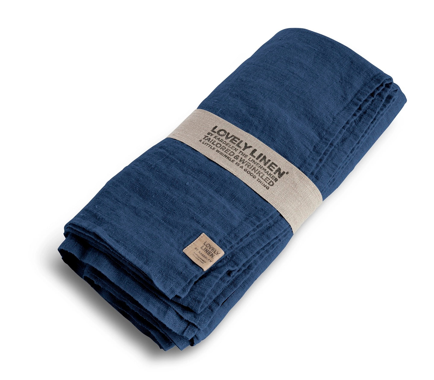 Lovely Linen Tischdecke 100 x 100 cm Denim Blue Blau Dunkelblau