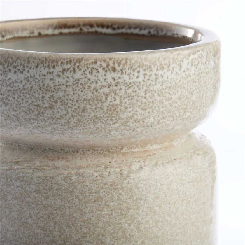 Lene Bjerre Cilia Vase Keramik Sand Beige 35 cm