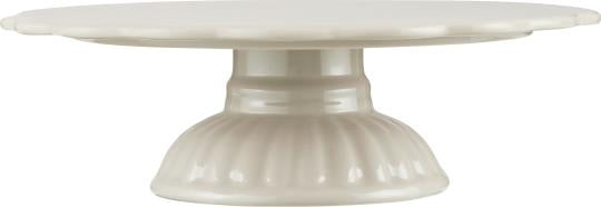 IB Laursen Tortenplatte auf Fuß Steingut latte beige